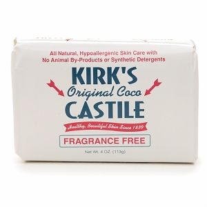 Kirks Original Coco Castile Bar Soap, Fragrance Free 4 oz (113 g)
