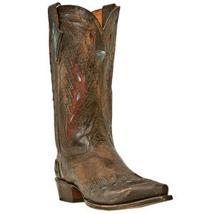 Dan Post Tribute Leather Mens Western Cowboy Boots Nicotine Size 7 13 