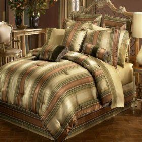 Croscill Carrington Stripe King Comforter Sheet 13P Set