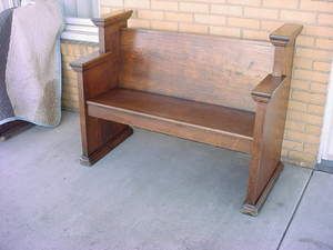 Nice Rustic Chestnut Church Bench Refinished 4 ft NR