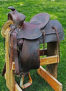 Antique Carl Carlock Western Saddle
