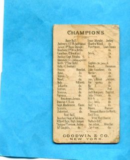 1888 N162 Goodwin Co Champions Tobacco Caruthers Brooklyn