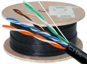 Outdoor Cable Cat6 Cat 6 UV Rated Wire CMX 600MHz Cat 6