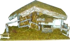 presepe nativita da presepe natalizio capanna in legno con staccionata 