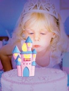   Castle Cake Topper Blow Out  Candle  Light Party Fairy Birthday