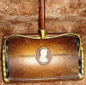 Bissell Carpet Sweeper Wooden RARE Antique