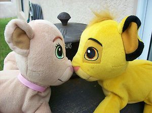 Disneys The Lion King Sweetheart Simba Nala Stuffed Plush Toy