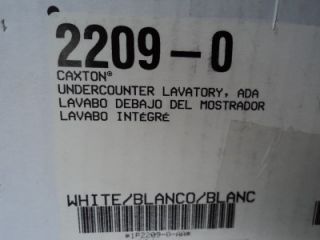 Kohler K 2209 0 Caxton Undercounter Lavatory Sink Undermount White 
