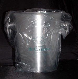 New French Aluminium Cazenove Champagne Ice Bucket Cooler,Unused