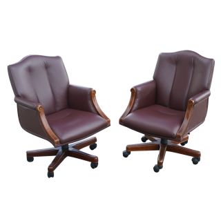 councill 1 executive arm chair on casters by councill vinyl burgundy 