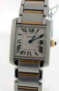 cartier tank francaise 18k stainless steel watch
