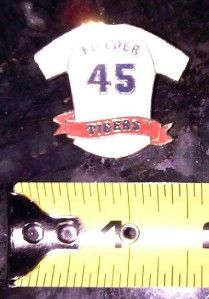 Cecil Fielder Detroit Tigers 45 Jersey Major League Baseball Pin Circa 