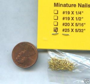 Miniature Dollhouse Timberbrook Nails 25 X 5 32 L