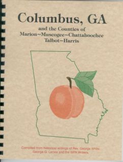 GA Columbus County Georgia Area Muscogee Marion Harris Whites 1854 