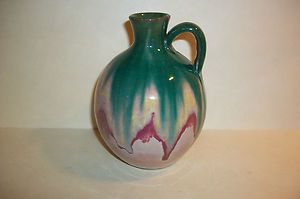 North Carolina Art Pottery Jug with Blended Drip Glaze