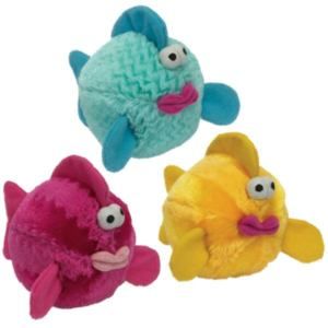 Bubble Fish Voice Chip Plush Ball Dog Toy Toys Puppy