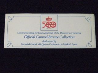 Vtg Official Bronze Collection Coin Discovery America