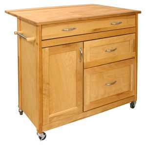 Catskill Craftsmen Hardwood Mid Size Drawer Kitchen Island 40x26 5 
