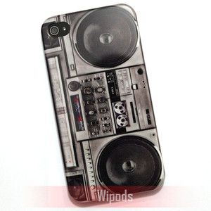 Retro Radio Cassette Tape Player Hard Back Case Cover for iphone 4 4S 