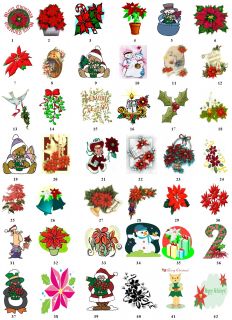 Poinsettia Christmas Return Address Labels Gift Favor Tags Buy 3 Get 1 