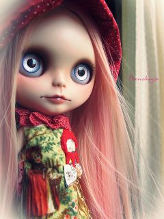 Red Hat Girl OOAK Custom Blythe Doll by Poonchaya 15