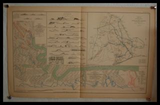 26 Civil War Map Defenses of Charleston Harbor 1863