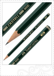Faber Castell 12 Castell 9000 Black Lead Pencils 2H