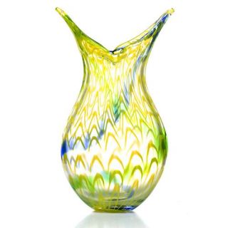 Castellani Glass Ware Murano Retro Crystal Heavy Vase