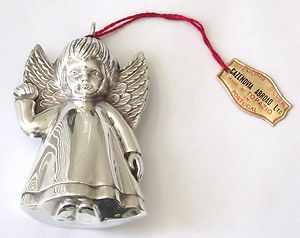Sterling Silver Cazenovia Abroad Angel Christmas Ornament