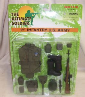 21 Century Toys 1st Infantry U.S. Army uniform and weapons set. MOC