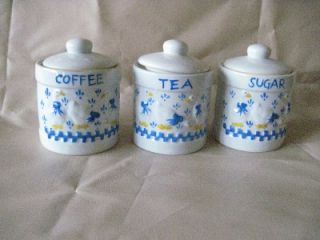Fine Ceramic Hand Crafted Embossed Darling Duck Coffee Tea Sugar 