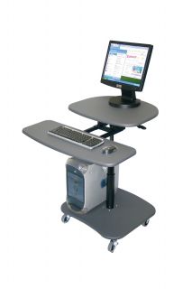   Hydraulic Adjustable Multimedia Computer Desk Workstation Carts