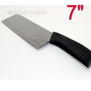 New 1pc 7 Ultra Sharp Kitchen Ceramic Cutlery Knives Black 18cm Free 
