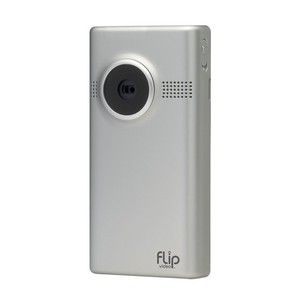 Flip Video MinoHD M3160 Silver 4GB Pocket Camcorder 1 6MP 2 Screen