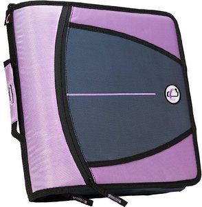 Case it Large Capacity 3 Inch Zipper Binder, Lavender woeks for any 