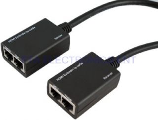 HDMI Cable Extender by LAN Cat 5e or Network Cat6 Up to 30 Meters Long 