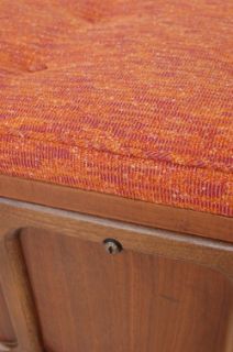 Lane Mid Century Modern Rolling Cedar Chest Bench New Retro Upholstery 