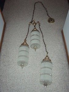   Chandelier Pressed Glass Cylinder Globes Cathedral Ceiling
