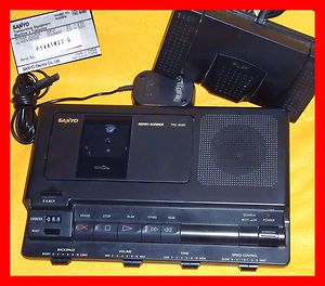   Sanyo TRC8080 Transcriber Full Size Cassette Cass Memo TRC 8080