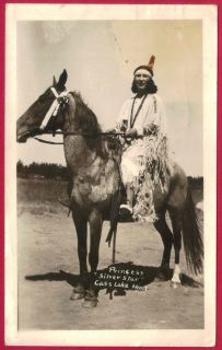   Indian Woman Princess Silver Star Costume on Horse Cass Lake MN
