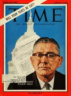 1963 Cover Time Congressman Wilbur Mills Chaliapin Art Original