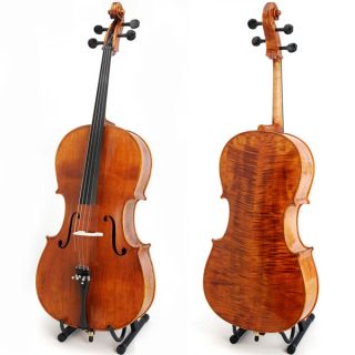 New 4 4 Cello w Oil Finish Highly Flamed Ebony Books