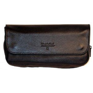 Black Castleford Padded Leather Combination Pipe Tobacco Pouch 712 