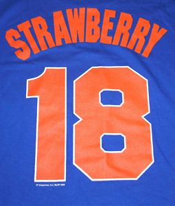 MLB New York Mets Darryl Strawberry Shirt Medium 1986