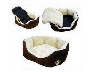  Hot Sale Pet Puppy Dog Cat Beds House Lamb Flocking Soft 