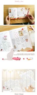 Jetoy Cat Purple Color Schedule Planner Diary Xmas Gift