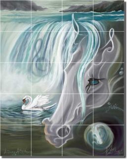 McElroy Horse Equine Art Ceramic Tile Mural Backsplash