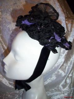 Wonderful 1870s 1880s Era Black Beaded Bonnet