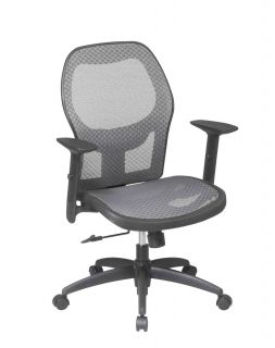    CHARCOAL MESH SEAT & BACK OFFICE DESK TASK CHAIRS WITH ADJUST ARMS