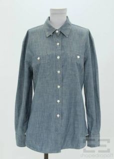 Crew Chambray Button Down Shirt Size Small